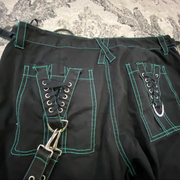 Tripp NYC Turquoise | Black Corset Bondage Pants - Picture 9 of 9
